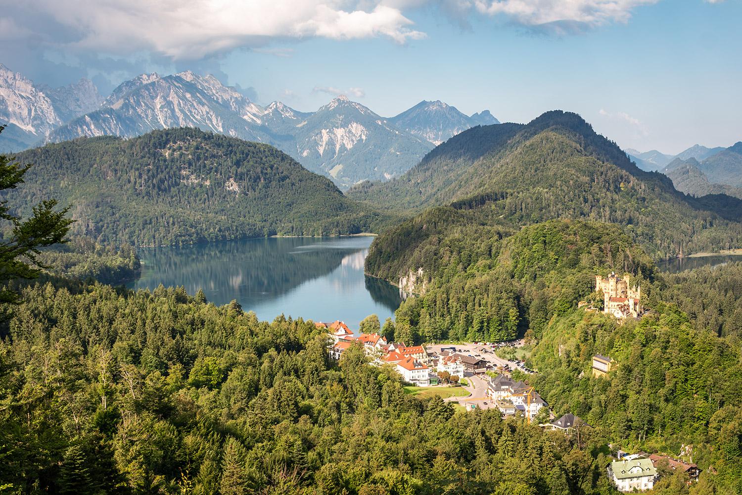 Blick auf den Alpsee in Bayern