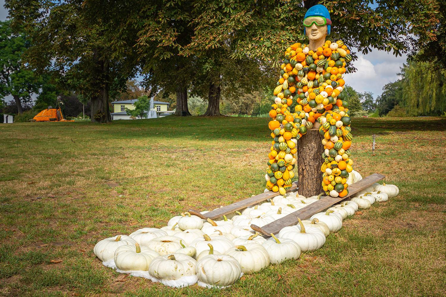 Kürbisausstellung egapark Erfurt 2016 - Skispringen