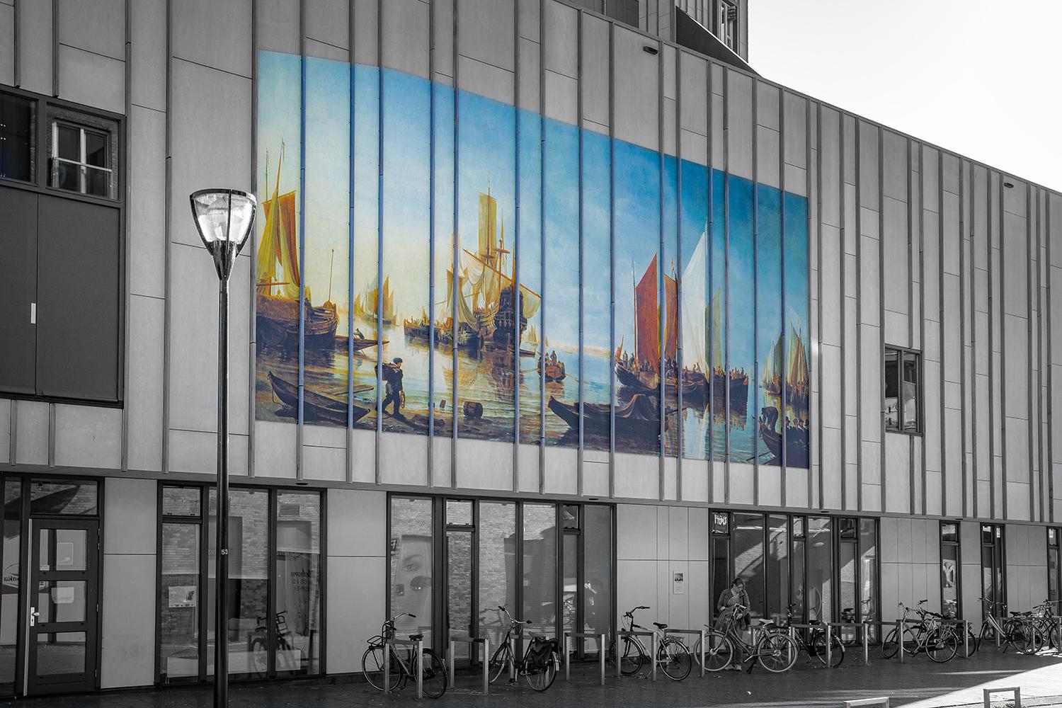 Wandgemälde am Wijkcentrum De Admiraal in Dordrecht - Niederlande