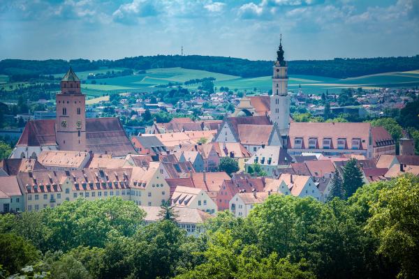 Blick auf die Altstadt von Donauwörth - Bayern