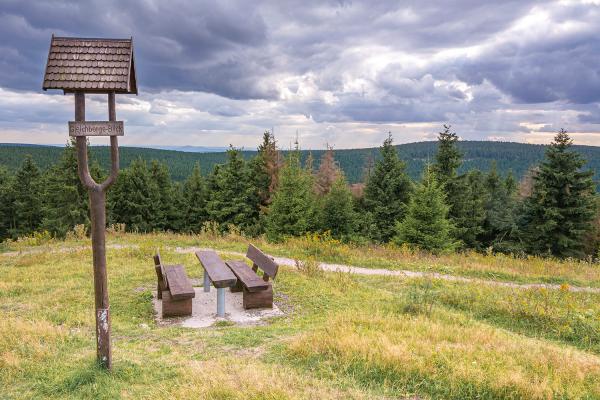Gleichberge Blick vom Schneekopf in Thüringen